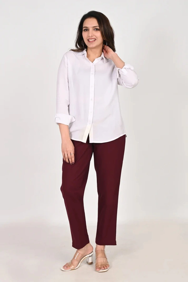 Ruthvi Ethnics Linen Cotton Kurti Pants KP23225319 - 5XL, Wine