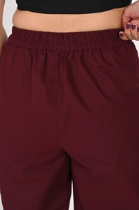 Ruthvi Ethnics Linen Cotton Kurti Pants KP23225319 - 5XL, Wine
