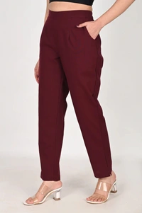 Ruthvi Ethnics Linen Cotton Kurti Pants KP23225319 - 5XL, Wine