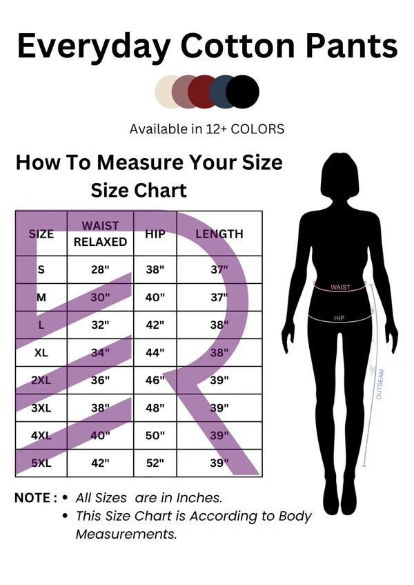 Ruthvi Ethnics Linen Cotton Kurti Pants KP23225320 - 3XL, Lavender
