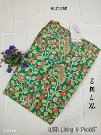 Hanshita Linen Zari Kurti HLZ1258 - Green, L