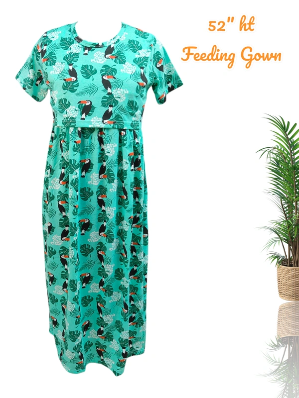 VDT Maternity Feeding Lounge Wear MFG1602 - XL, Green