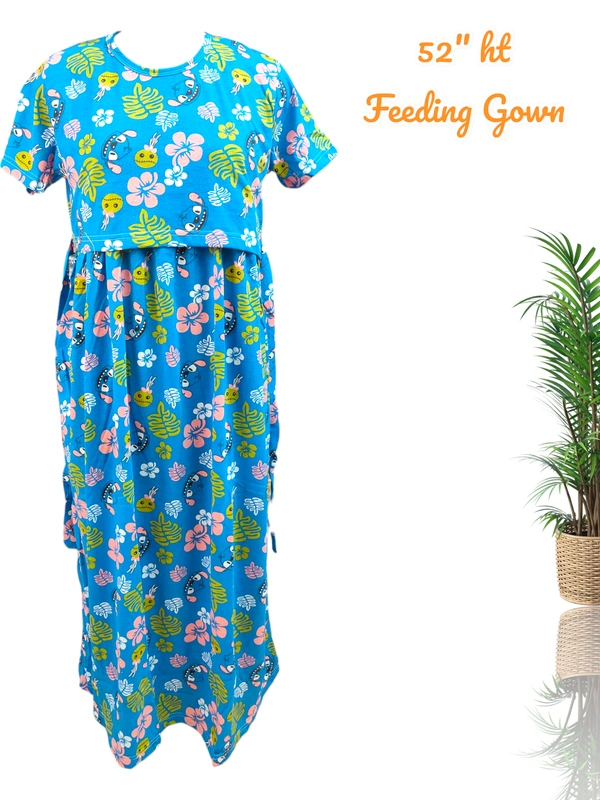 VDT Maternity Feeding Lounge Wear MFG1603 - L, Blue