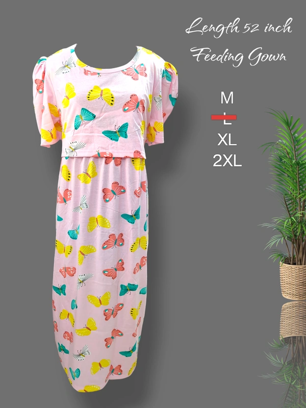 VDT Maternity Feeding Lounge Wear MFG1604 - XL, Baby Pink