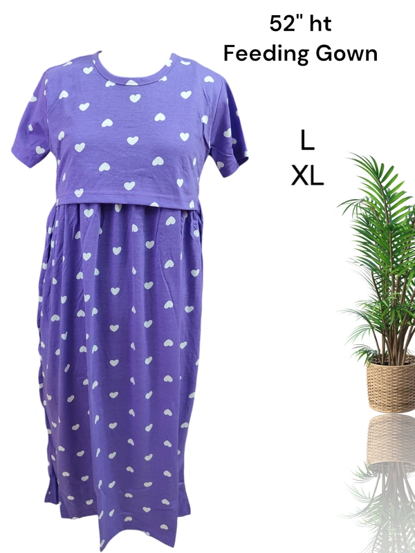 VDT Maternity Feeding Lounge Wear MFG1609 - XL, Lavender