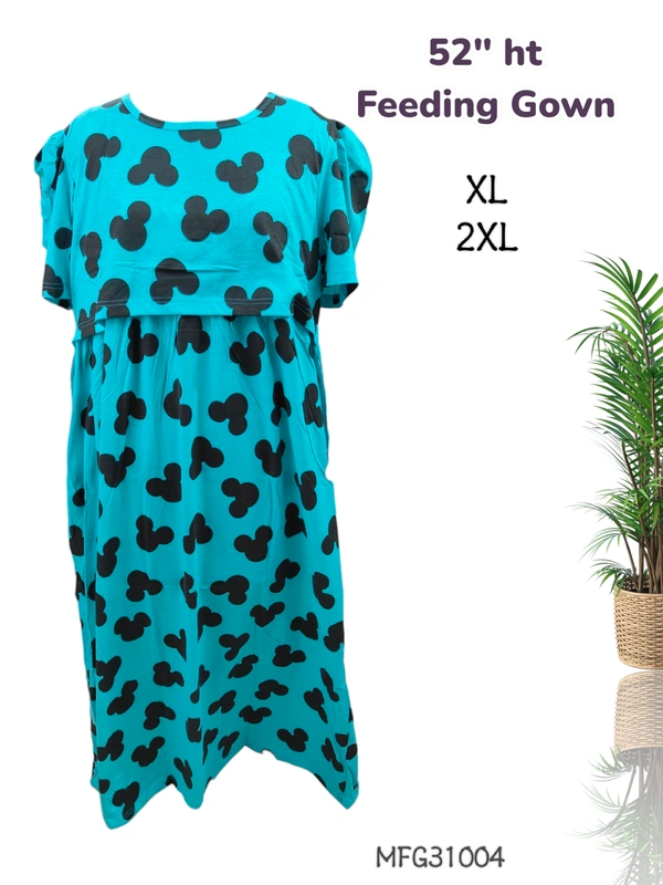Smurf Finds Maternity Feeding Lounge Wear MFG31004 - 2XL, Sky Blue
