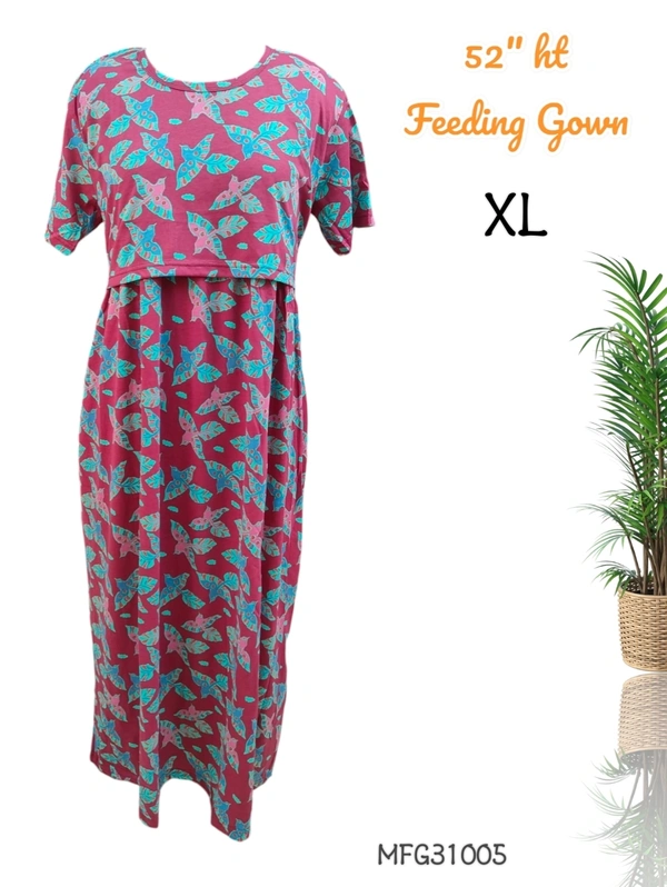 Smurf Finds Maternity Feeding Lounge Wear MFG31005 - XL, Wine
