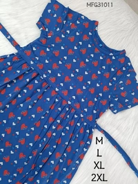 Smurf Finds Maternity Feeding Lounge Wear MFG31011 - Blue, 2XL