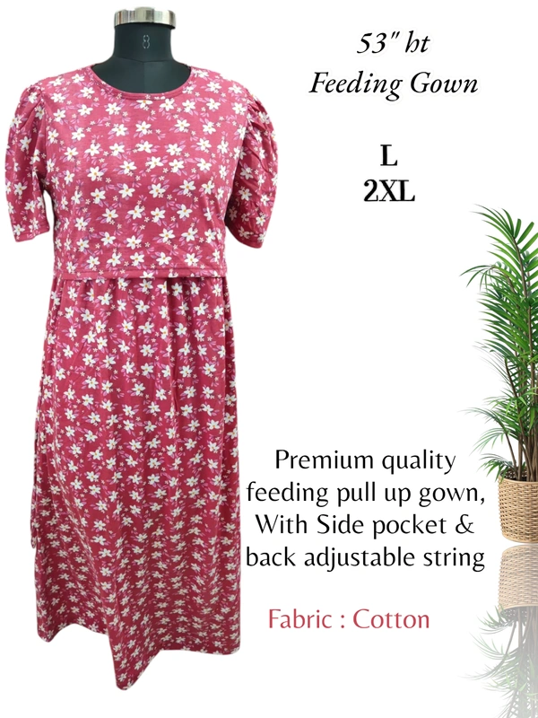 VDT Maternity Feeding Lounge Wear MGF49001 - 2XL, Maroon