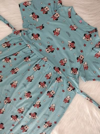Smurf Finds Maternity Feeding Lounge Wear | Pullup Gown| Zipless| Full Length| 52 inches height|Sky blue | MGF310062 - 2XL, Sky Blue