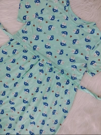 Smurf Finds Maternity Feeding Lounge Wear | Pullup Gown| Zipless| Full Length| 52 inches height|Peach Green | MGF310056 - 2XL, Peach Green