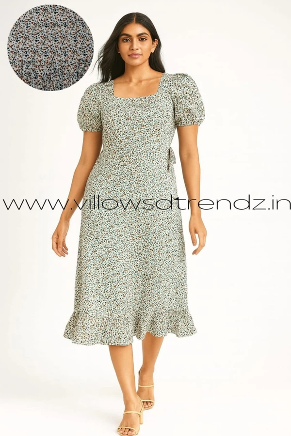 Ruthvi Ethnics Maxi| Frock Nighty| Night Gown| Nighty| Designer Neck Pattern| Back side adjustable Knot| Lt Green  | FN240100 - Bust: 50|Ht: 48 (5XL), Lt green