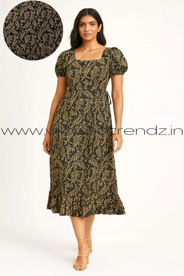 Ruthvi Ethnics Maxi| Frock Nighty| Night Gown| Nighty| Designer Neck Pattern| Back side adjustable Knot| Black | FN240117 - Bust: 52|Ht: 47.5 (6XL), Black