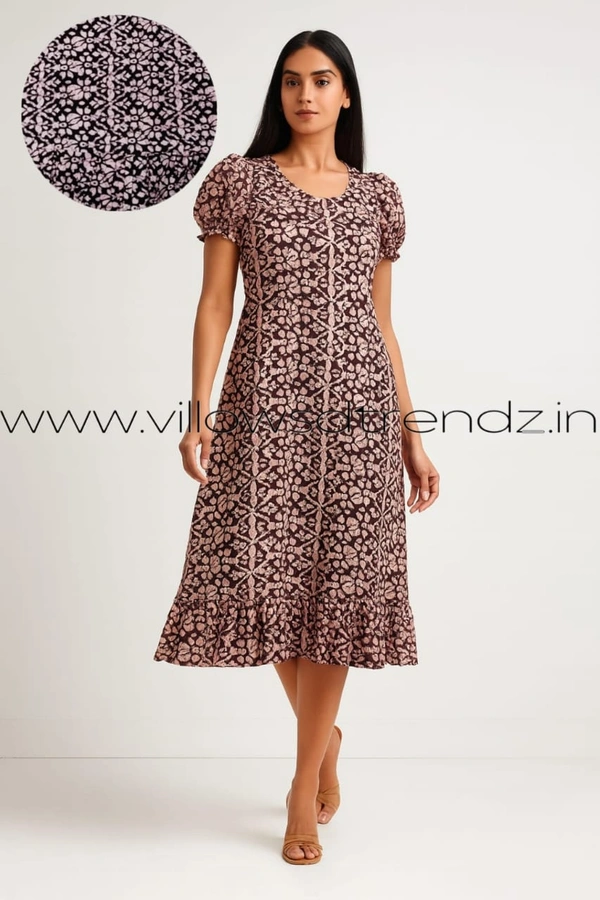 Ruthvi Ethnics Maxi| Frock Nighty| Night Gown| Nighty| Designer Neck Pattern| Back side adjustable Knot| Pink | FN240095 - Bust: 52|Ht: 48 (6XL), Pink