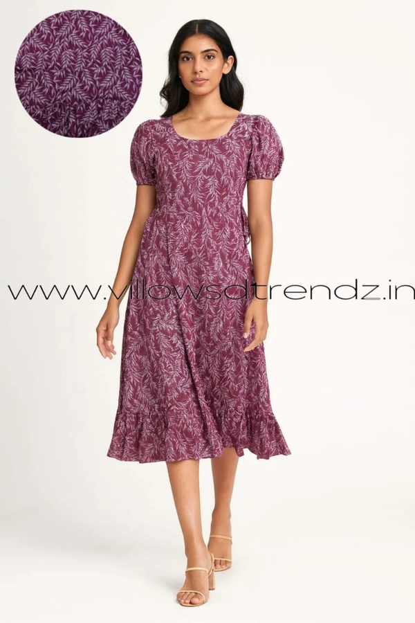 Ruthvi Ethnics Maxi| Frock Nighty| Night Gown| Nighty| Designer Neck Pattern| Back side adjustable Knot| Purple | FN240120 - Bust: 52|Ht: 47.5 (6XL), Purple