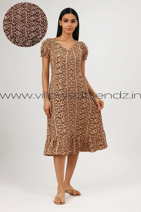 Ruthvi Ethnics Maxi| Frock Nighty| Night Gown| Nighty| Designer Neck Pattern| Back side adjustable Knot| Maroon | FN240114 - Bust: 50|Ht: 48 (5XL), Maroon