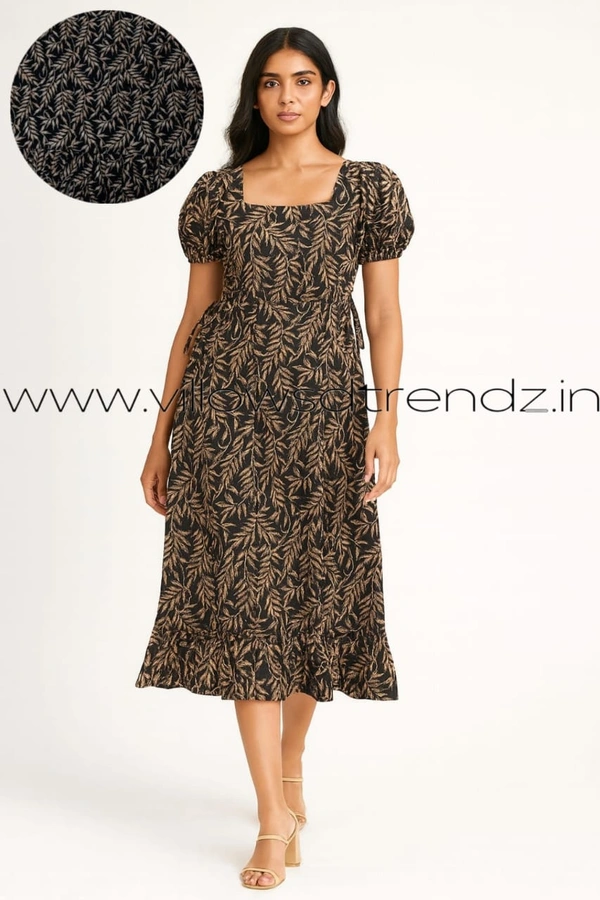 Ruthvi Ethnics Maxi| Frock Nighty| Night Gown| Nighty| Designer Neck Pattern| Back side adjustable Knot| Black | FN240117 - Bust: 52|Ht: 47.5 (6XL), Black