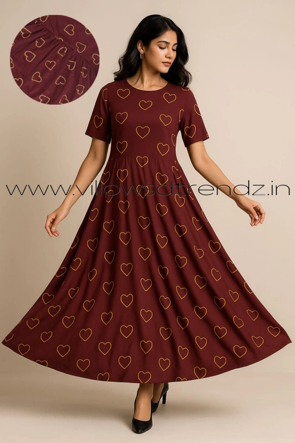 Smurf Finds Maxi Gowns| Maroon | MG30050 - M, Maroon