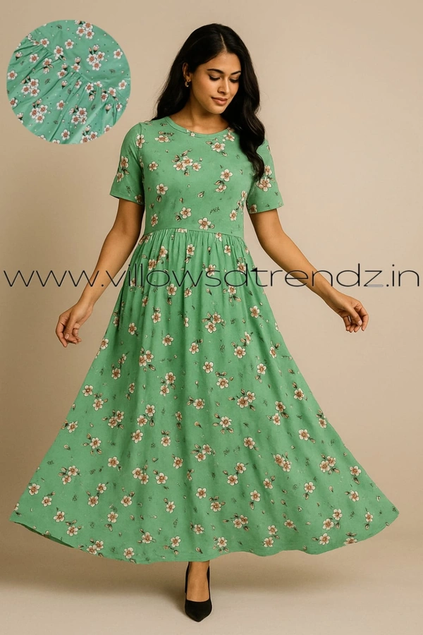 Smurf Finds Maxi Gowns| Peach Green| MG30053 - L, Green