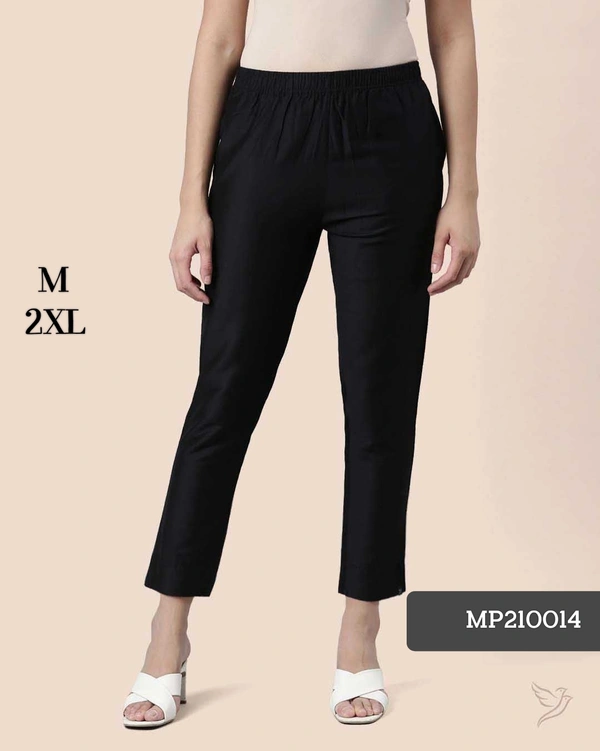 Ruthvi Ethnics Metallic Pant MP210014 - M, Black