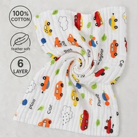 Prini's First Touch Muslin 6 layer Towel|Bath Towel |Pack Contains 1 Towel|100% Organic Cotton| 60 x 120 cm| White | MT6LBT19901 - 60 x 120 cm, White