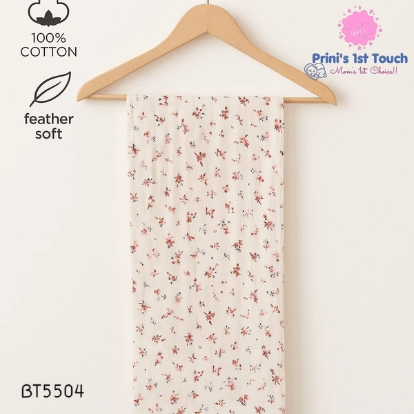 Villows Muslin Towel Small  | Single layer|Pack Contains 1 Towel|100% Organic Cotton| 30 x 90 cm| White | BT5504 - 30 x 90 cm, White