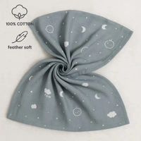 Villows Muslin Towel Small  | Single layer|Pack Contains 1 Towel|100% Organic Cotton| 30 x 90 cm| Grey | BT5508 - 30 x 90 cm, Grey