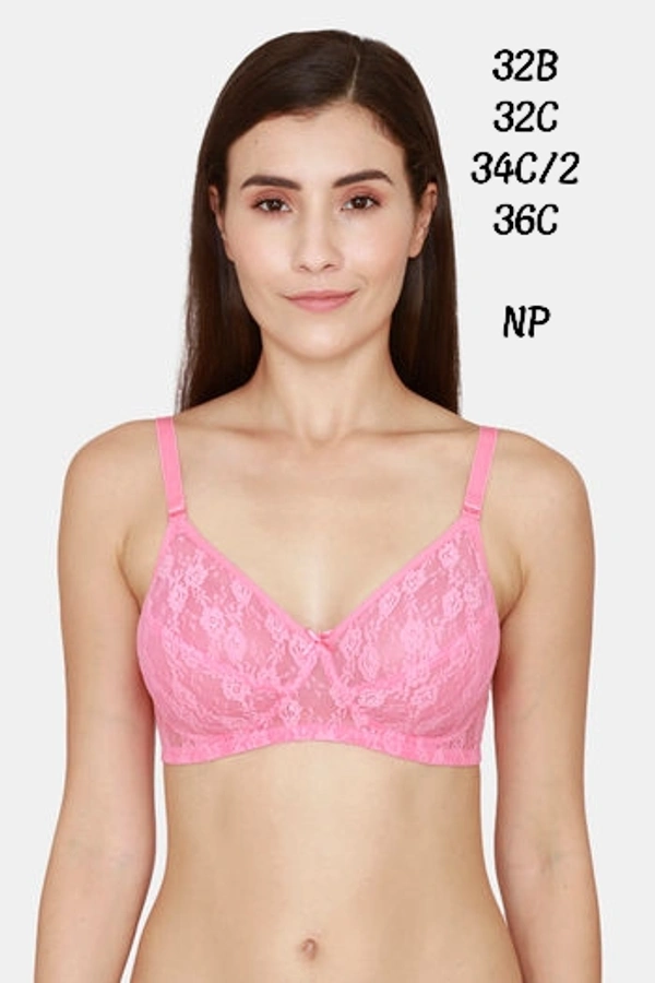 Zivame Netted double layered Non padded - Pink, 34C