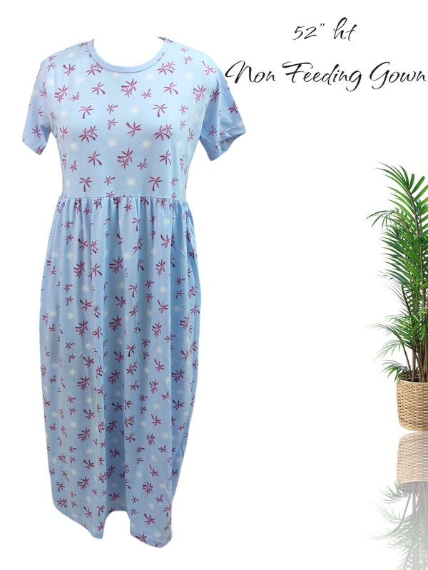 VDT Non Feeding Maxi Gowns MG1560 - 2XL, Sky Blue