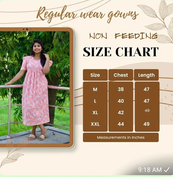 VDT Non Feeding Maxi Gowns MG1561 - L, Green