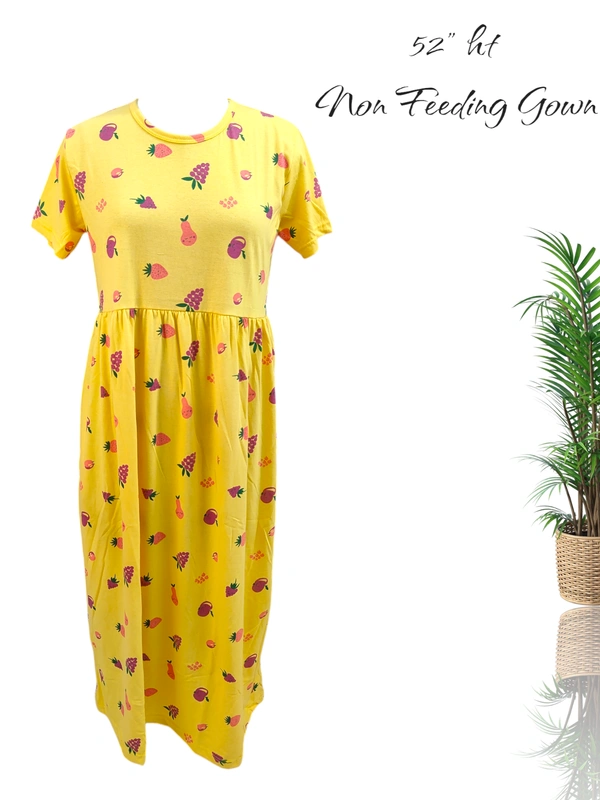 VDT Non Feeding Maxi Gowns MG1561 - 2XL, Yellow