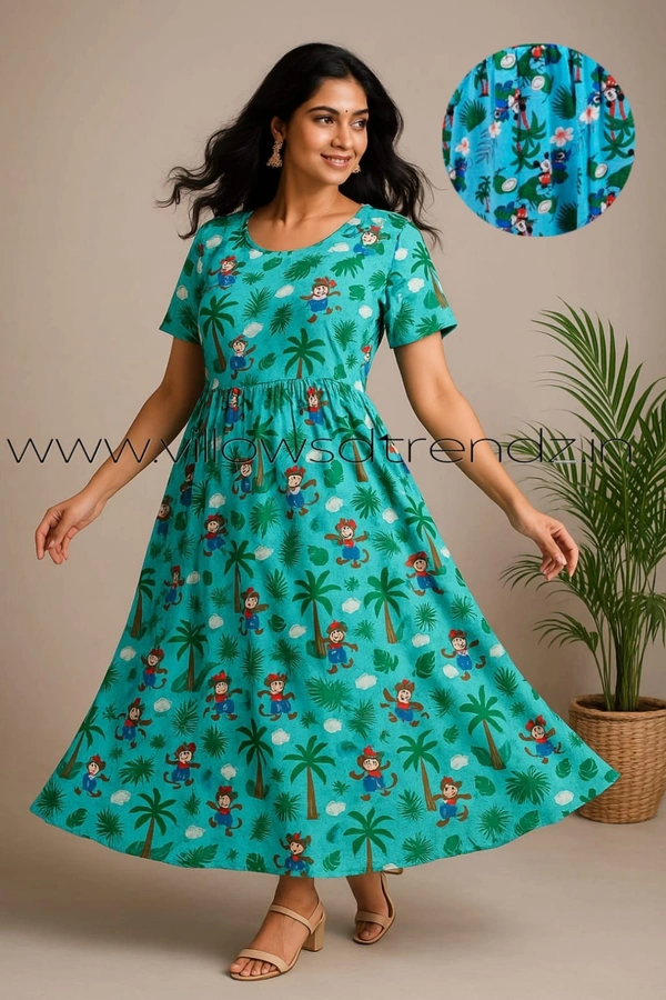 Smurf Finds Non Feeding Maxi Gowns MG1564 - Sky Blue, M