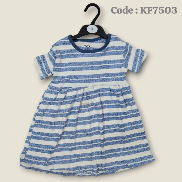 Disney Organic Cotton Crush Frock for Girls KF7503 - 5 - 6 yr, Blue