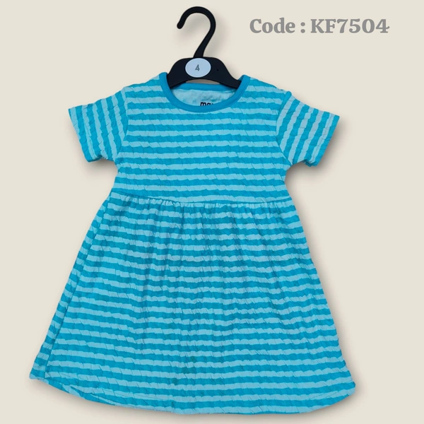 Disney Organic Cotton Crush Frock for Girls KF7504 - 5 - 6 yr, Sky Blue