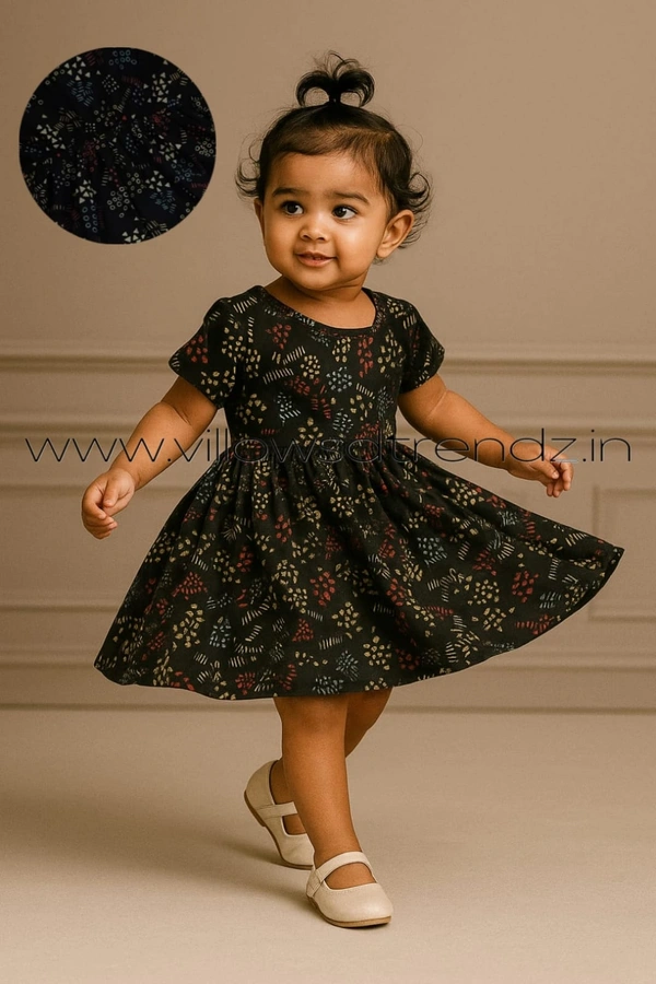 Disney Organic Cotton Frock for Baby| Black | KM85008 - 9-12 Month, Black