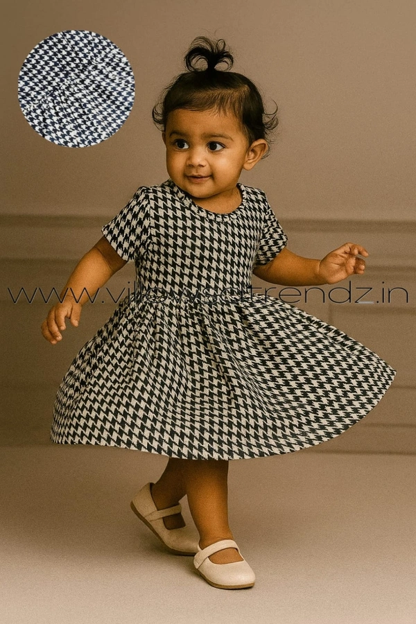 Disney Organic Cotton Frock for Baby| Black & White| KM85004 - 6-9 Month, Black & White