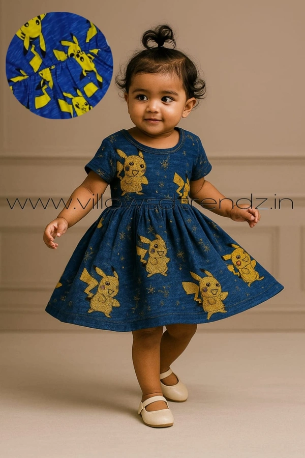 Disney Organic Cotton Frock for Baby| Blue | KM85009 - 6-9 Month, Blue