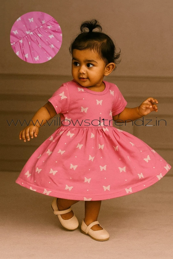 Disney Organic Cotton Frock for Baby| Pink | KM85001 - 9-12 Month, Pink