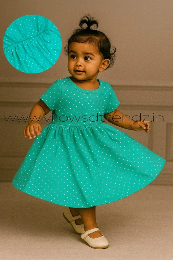 Disney Organic Cotton Frock for Baby| Sky Blue| KM85003 - 9-12 Month, Sky bLue