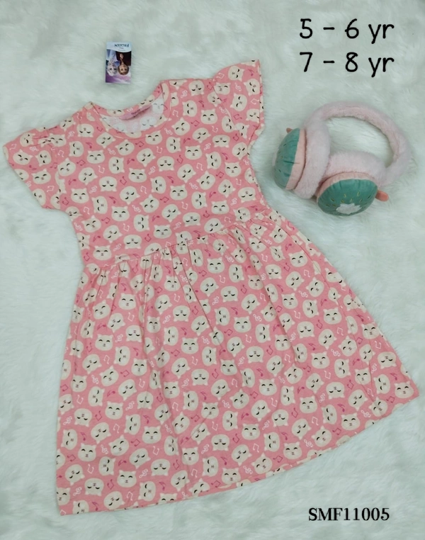 Disney Organic Cotton Frock for Girls SMF11005 - 5-6 Yr, Pink