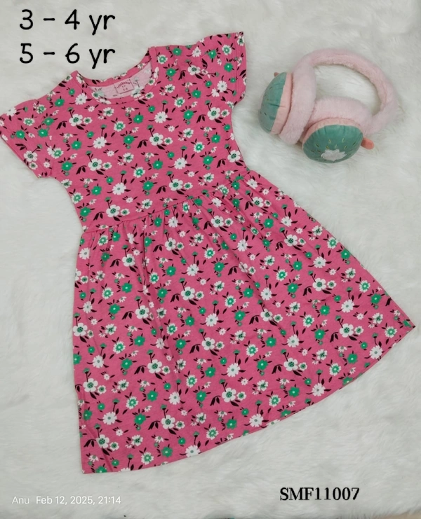 Disney Organic Cotton Frock for Girls SMF11007 - 3-4 Yr, Pink