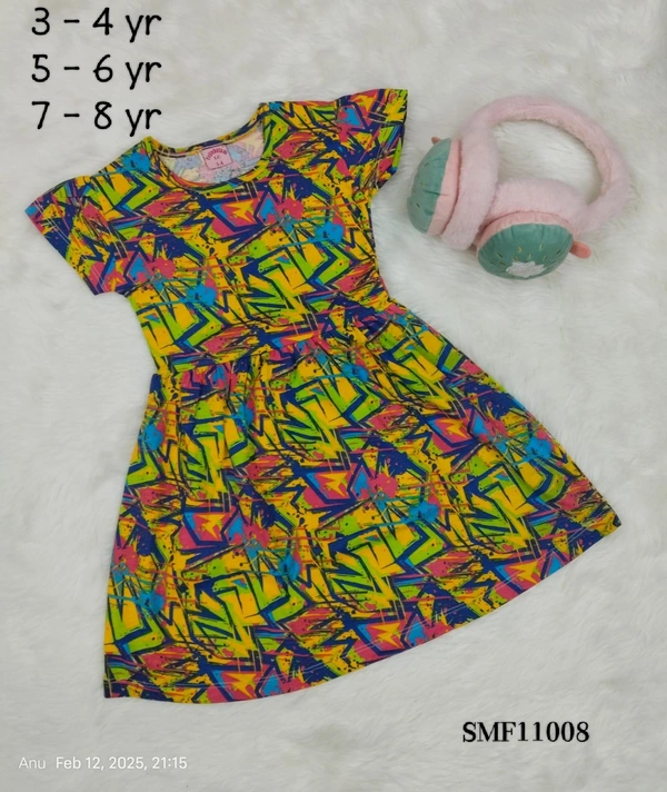 Disney Organic Cotton Frock for Girls SMF11008 - 7-8 Yr, Multi