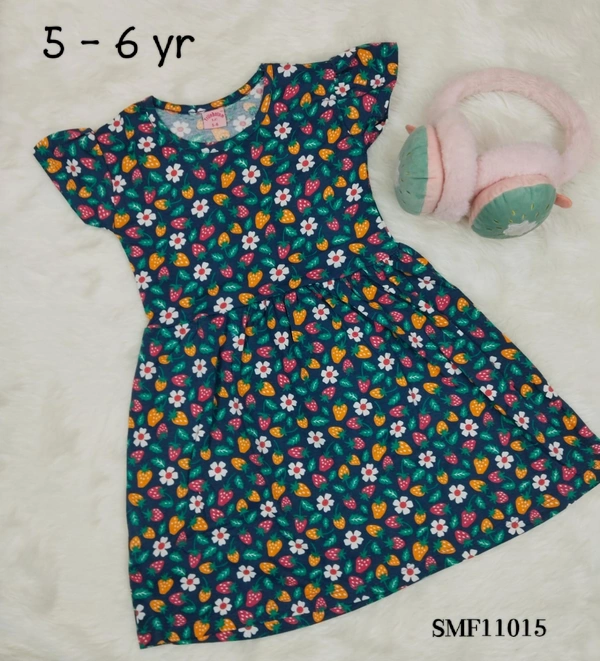 Disney Organic Cotton Frock for Girls SMF11015 - 5-6 Yr, Multi