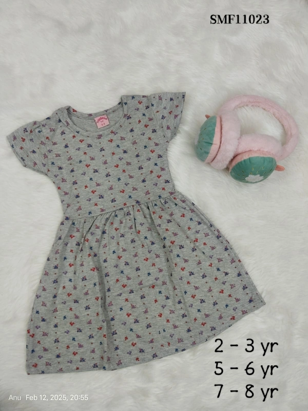Disney Organic Cotton Frock for Girls SMF11023 - 2-3 Yr, Grey