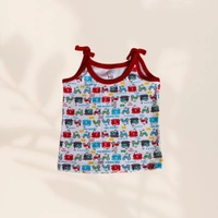 Smurf Finds Organic Cotton Unisex Jhabla's| 100% Cotton| Perferct for New Borns|Safe Prints| White With red| SMOJB3305 - 12-18 Month, White With red