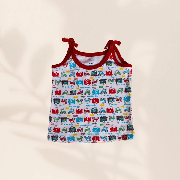 Smurf Finds Organic Cotton Unisex Jhabla's| 100% Cotton| Perferct for New Borns|Safe Prints| White With red| SMOJB3305 - 12-18 Month, White With red