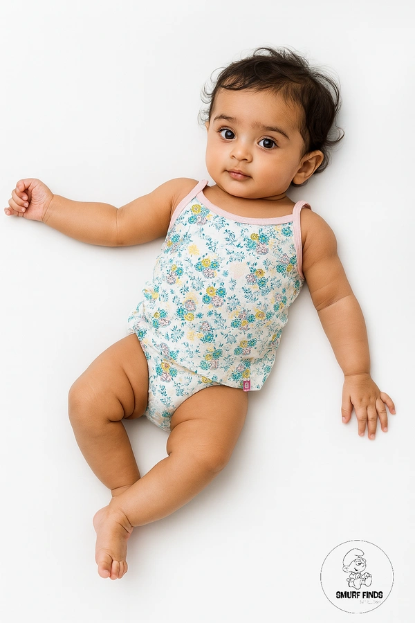 Smurf Finds Organic Cotton Unisex Jhabla's| 100% Cotton| Perferct for New Borns|Safe Prints| White | SMOJB3306 - 12-18 Month, White