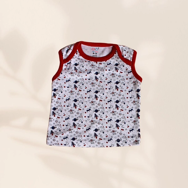 Smurf Finds Organic Cotton Unisex Jhabla's| 100% Cotton| Perferct for New Borns|Safe Prints| White| SMOJB3302 - 9-12 Month, White