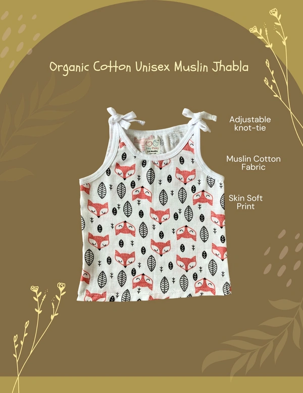 Smurf Finds Organic Cotton Unisex Muslin Jhabla's| 100% Cotton| Perferct for New Borns| White | SMJB5502 - 0-3 Month, White