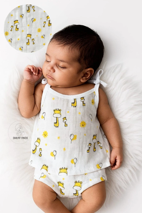 Smurf Finds Organic Cotton Unisex Muslin Jhabla's| 100% Cotton| Perferct for New Borns| White | SMJB5503 - 0-3 Month, White
